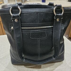 COACH HANDBAG, Black Leather Coach Purse, Read Description